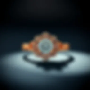 Intricate Design of 10kt Gold Engagement Ring Elegant 10kt gold engagement ring showcasing intricate design