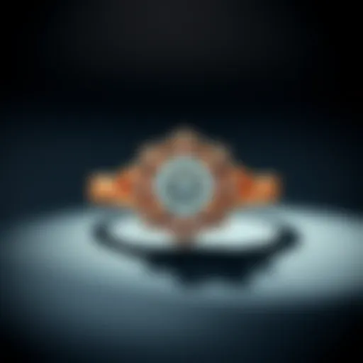Intricate Design of 10kt Gold Engagement Ring Elegant 10kt gold engagement ring showcasing intricate design