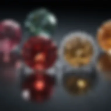 Comparison of cubic zirconia and natural gemstones highlighting their differences