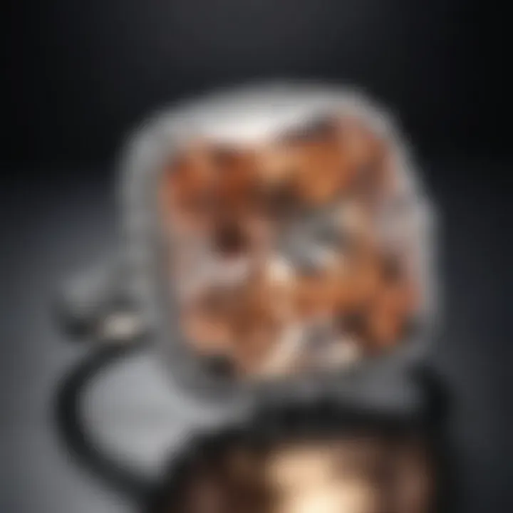 Stunning close-up of a large cubic zirconia ring showcasing its brilliance