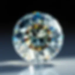 Close-up of an agape diamond showcasing its brilliance