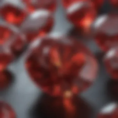 A stunning red diamond showcasing its striking color