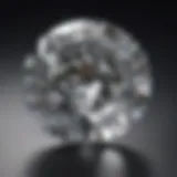 A close-up view of a sparkling diamond showcasing its cut and brilliance