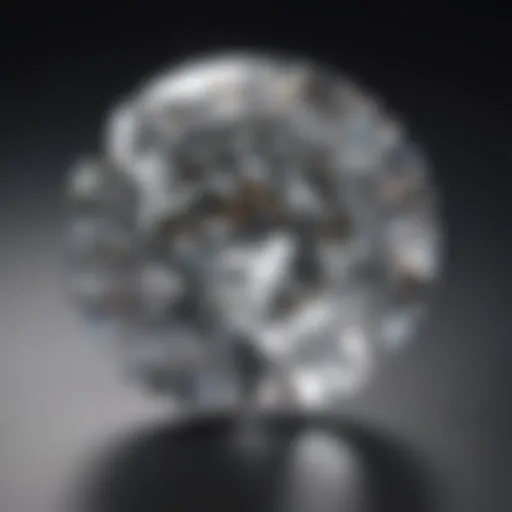 A close-up view of a sparkling diamond showcasing its cut and brilliance