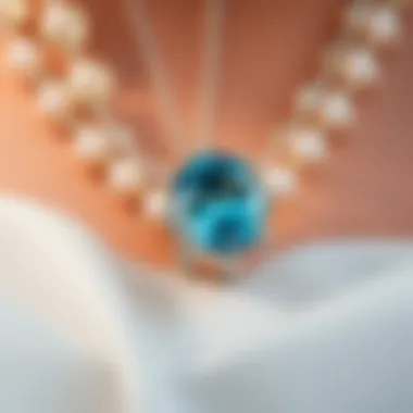Close-up of jewelry featuring April's gemstone