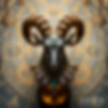 Astrological chart highlighting Aries traits