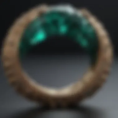 Emerald ring with certification document