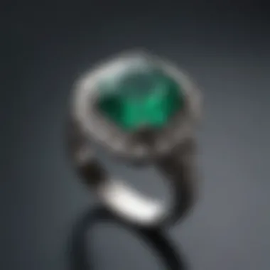 Vibrant emerald ring showcasing rich green hue