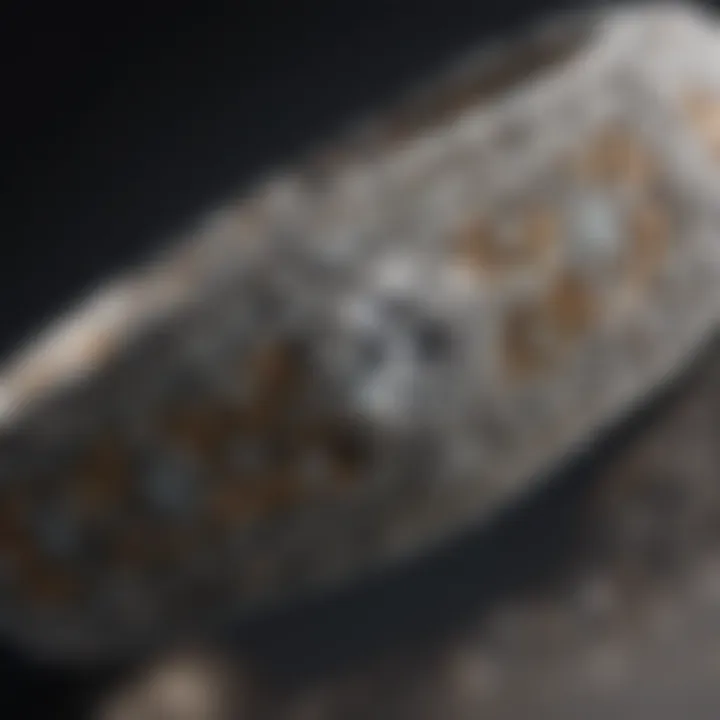 Close-up of a sparkling diamond bracelet with intricate details