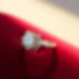 Elegant diamond engagement ring displayed on a velvet background