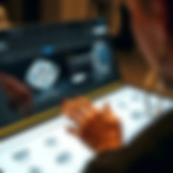 A digital platform interface showcasing an online diamond retailer with a user-friendly layout.