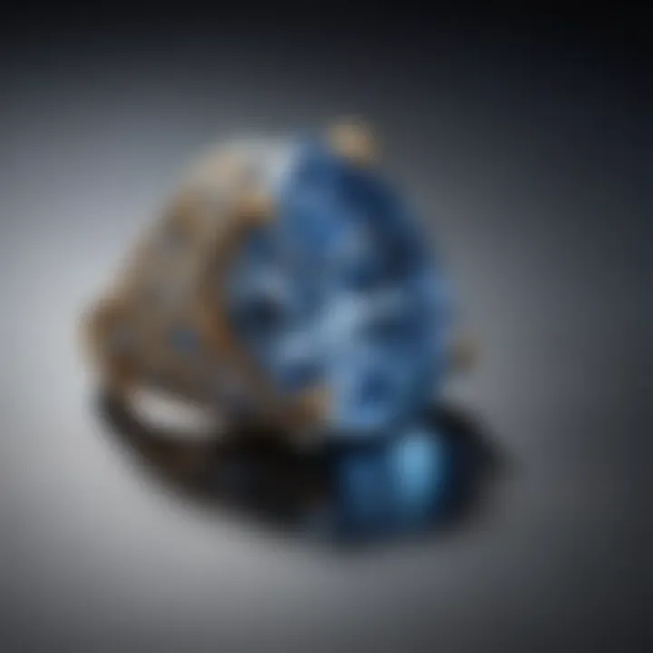 Visual depiction of the historical significance of the Blue Nile Pear Diamond in diamond trading.