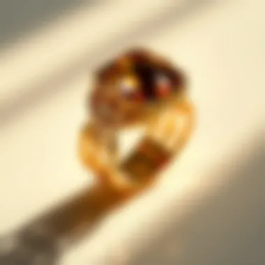 A beautifully polished gold ring, showcasing its brilliant shine.