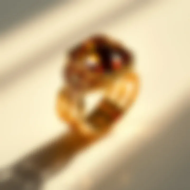 A beautifully polished gold ring, showcasing its brilliant shine.