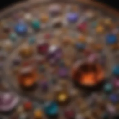 Gemstone Palette of Brown South African Artisans A vibrant display of gemstones used in the unique creations by brown South African artisans.