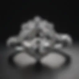 Elegant diamond engagement ring on velvet