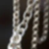 The Luster of a Well-Cleaned Silver Chain Sparkling silver chain after cleaning