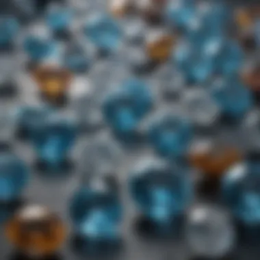Diversity of Colored Diamonds A collection of various colored diamonds including Caribbean blue diamonds
