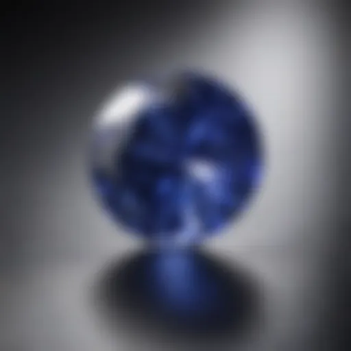 Close-up view of a colorless sapphire showcasing its clarity and brilliance