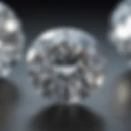 Close-up view showcasing the brilliance of moissanite