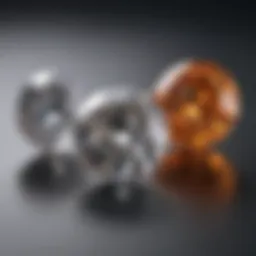 Visual comparison of 2 ct and 3 ct diamonds showcasing size disparity