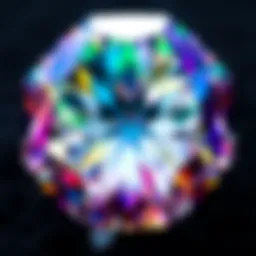 Spectrum of diamond colors illustrating variations in hue
