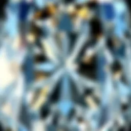 Close-up view of an oval brilliant cut diamond showcasing its facets
