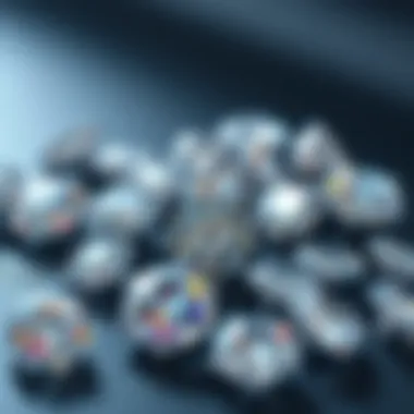 An array of round diamonds in various settings