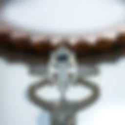 A close-up view of a beautifully crafted diamond engagement ring
