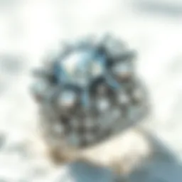 The unique shine of white gold showcasing its brilliance.