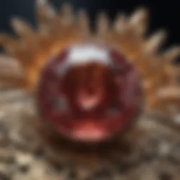 Close-up of December birthstone showing intricate patterns