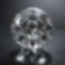 A close-up view of a diamond showcasing its brilliance and cut