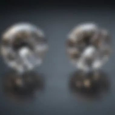 Comparison between a genuine diamond and a cubic zirconia