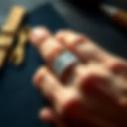 Measuring tape wrapped around a finger