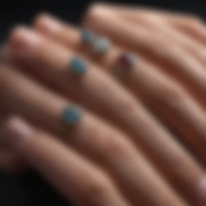 Illustration of finger types and their corresponding sizes