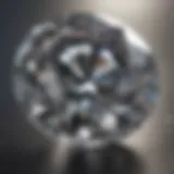 Close-up view of a diamond showcasing its brilliance and facets