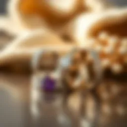 Elegant wedding bands displayed in a stylish arrangement