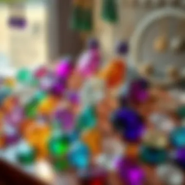 Gemstone Collection in Downtown LA A stunning array of gemstones displayed elegantly