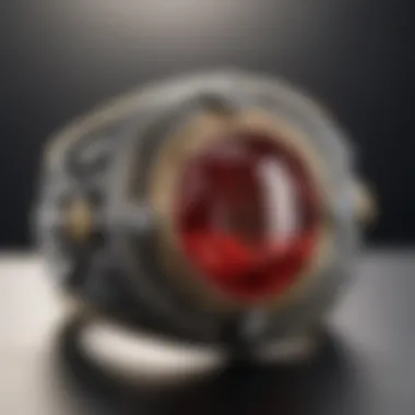 Symbol of Achievement: Custom Class Ring An elegant custom class ring shining under natural light, symbolizing achievement