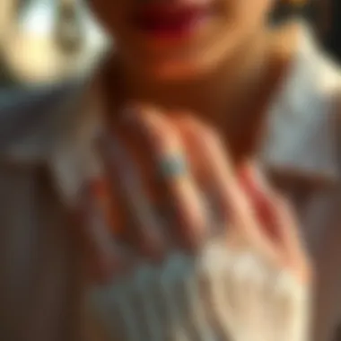 Luxurious Fit and Comfort of Engagement Rings A luxurious engagement ring being worn, emphasizing comfort and fit