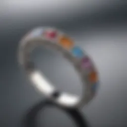 A beautifully crafted eternity ring showcasing intricate design and sparkling gemstones