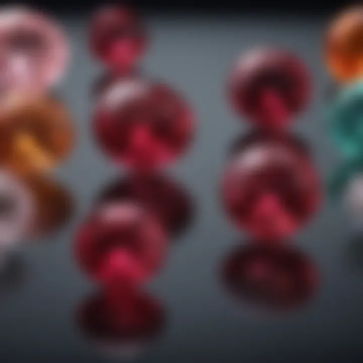 Comparison chart of rubies against other gemstones in terms of value