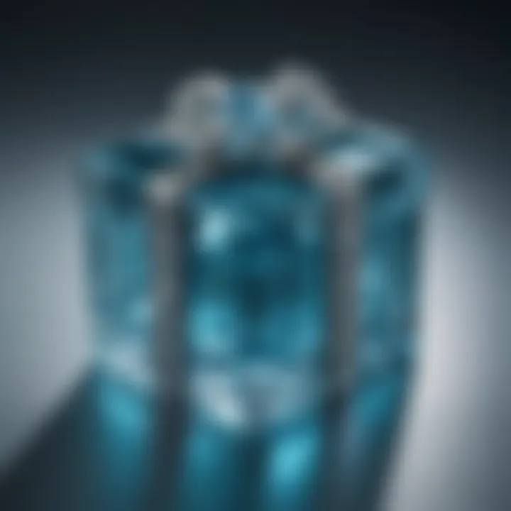 A close-up of Tiffany & Co. signature blue box symbolizing brand prestige