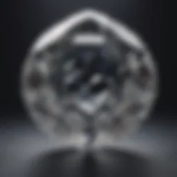 Intricate lab diamond structure showcasing its unique formation