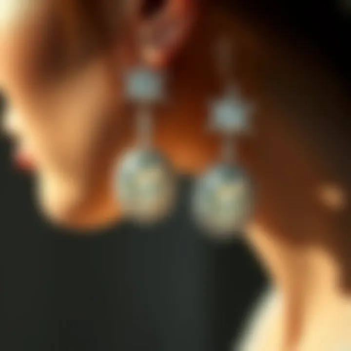 Intricate diamond earrings capturing elegance