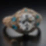 A beautifully crafted vintage engagement ring showcasing intricate detailing and unique gemstone