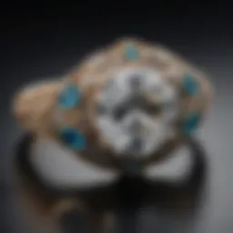 A beautifully crafted vintage engagement ring showcasing intricate detailing and unique gemstone