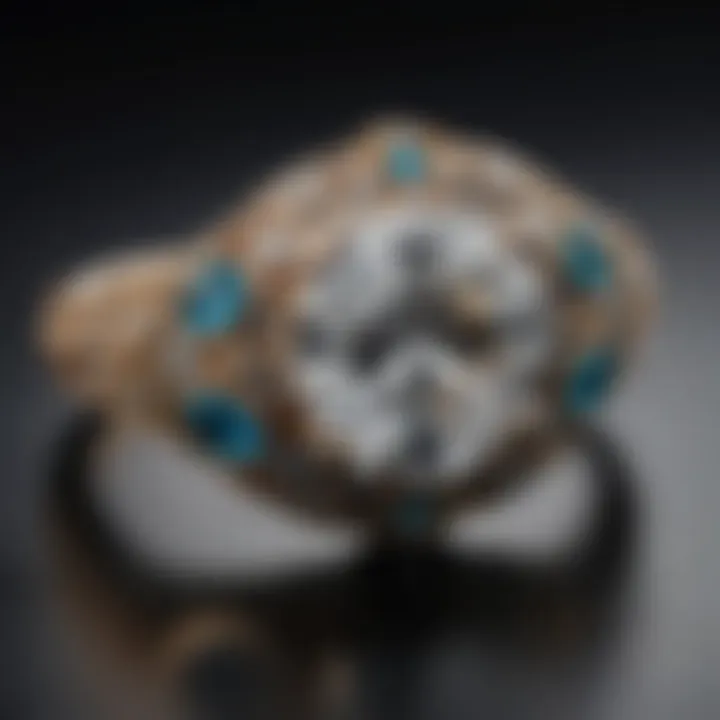 A beautifully crafted vintage engagement ring showcasing intricate detailing and unique gemstone