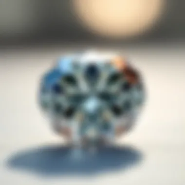 Close-up view of a man-made diamond showcasing its brilliance