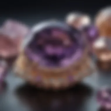 The Elegance of Amethyst A close-up of a sparkling amethyst, February's birthstone